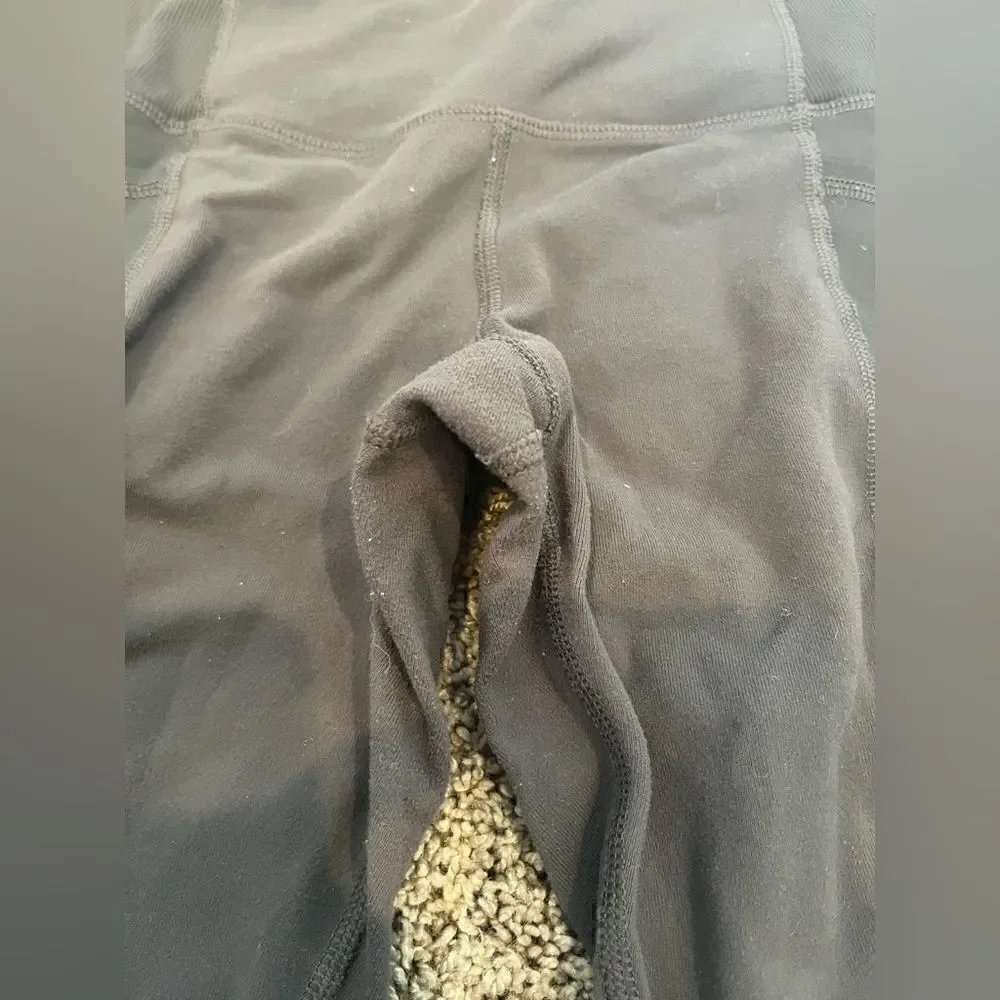 Lululemon Grey Leggings with pockets and ankle slit